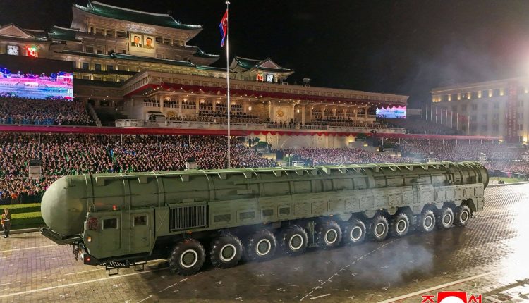 North Korea unveils new long-range missile during military parade