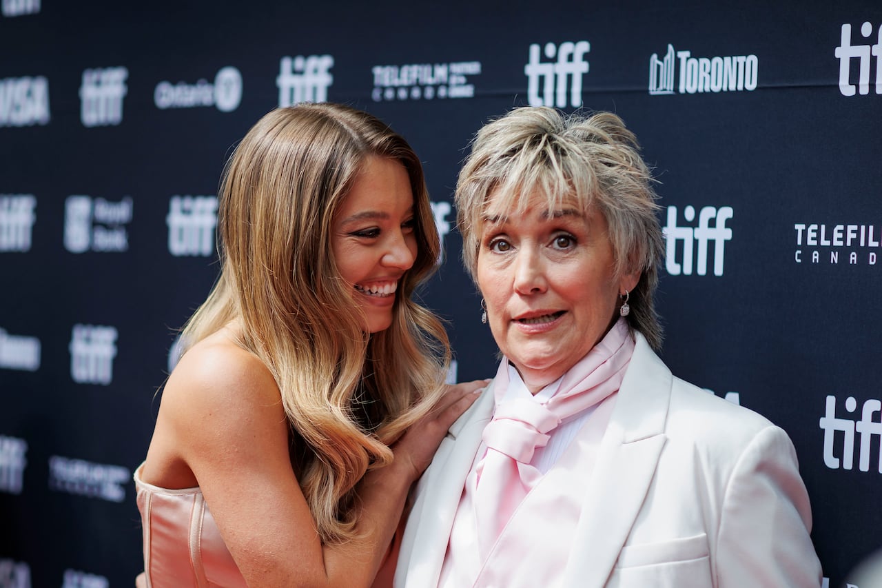 Sydney Sweeney and boxer Christy Martin walk the red carpet for the TIFF premier of Christy on Sept. 5, 2025.