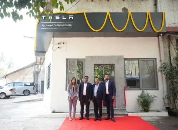 Tesla India Launches Its First Collision Centre in Mumbai in Collaboration With Gautam Modi Group