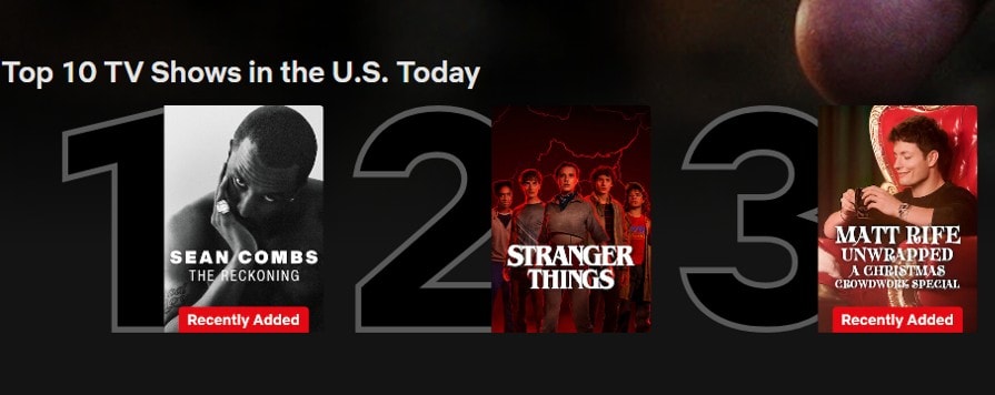 Sean Combs The Reckoning is the most popular Netflix show in the US.