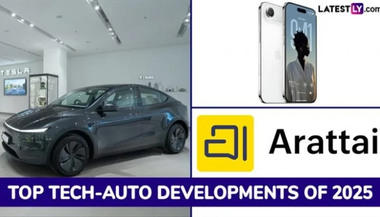 Year Ender 2025: From Tesla’s Entry in India to 'WhatsApp Alternative' Arattai App Launch, Major Tech-Auto Developments