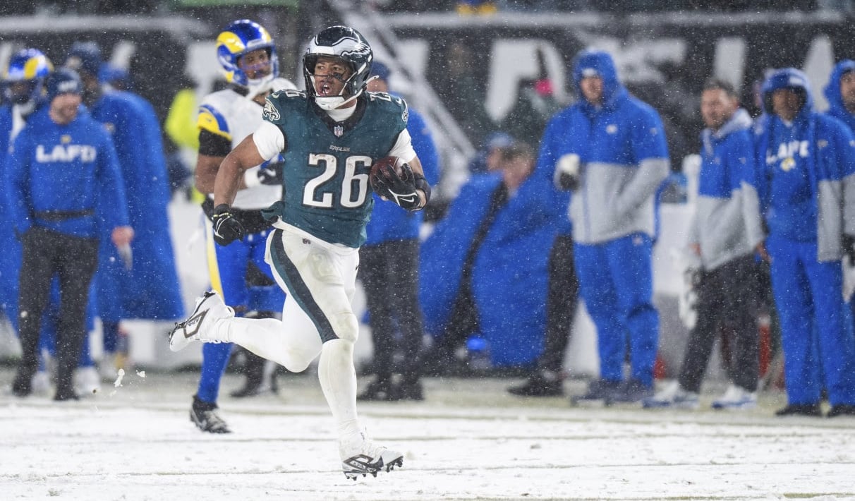 A running back runs with the football.